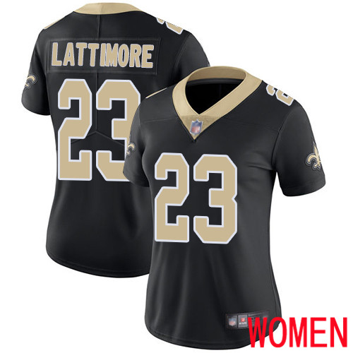 New Orleans Saints Limited Black Women Marshon Lattimore Home Jersey NFL Football 23 Vapor Untouchable Jersey
